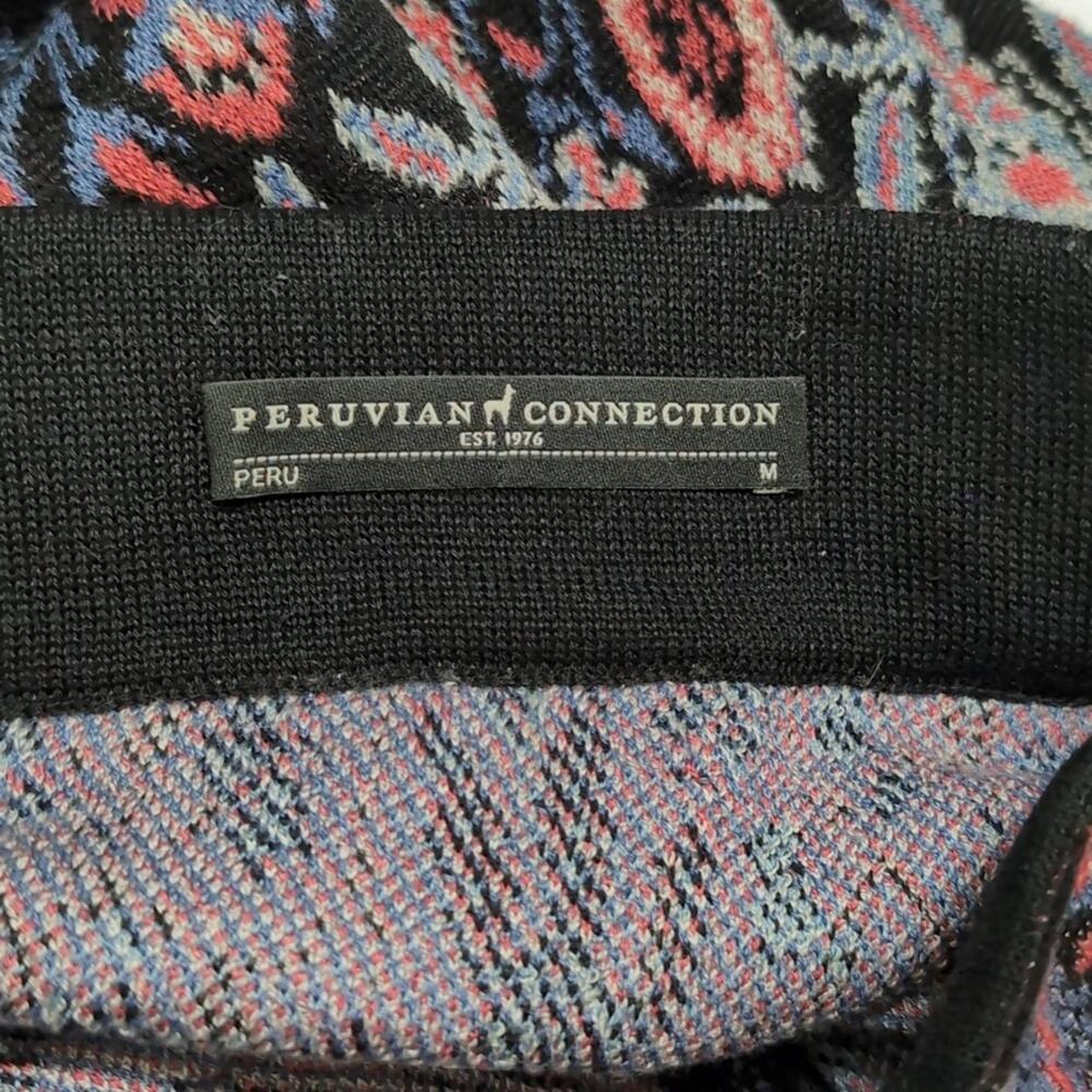 Peruvian Connection Black Multi-Color Floral Pais… - image 6